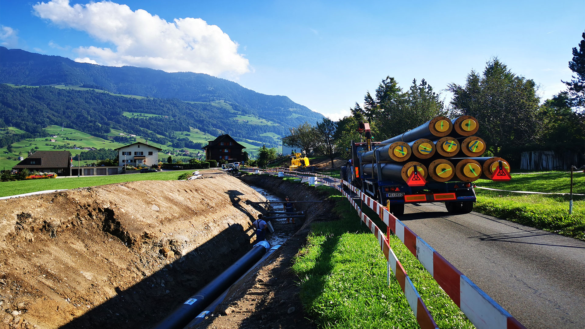 laying district heating