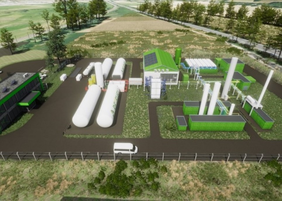 Bio-LNG plant for the production of the climate-neutral fuel REEFUEL