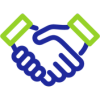 Icon of two hands shaking