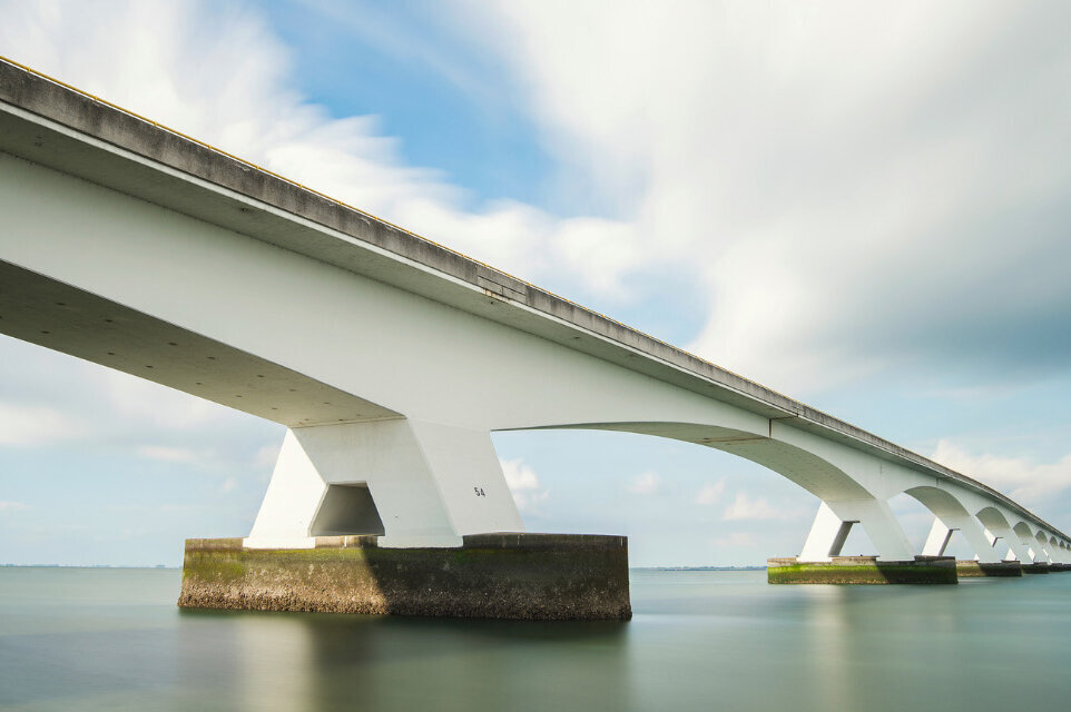 Picture of a long bridge