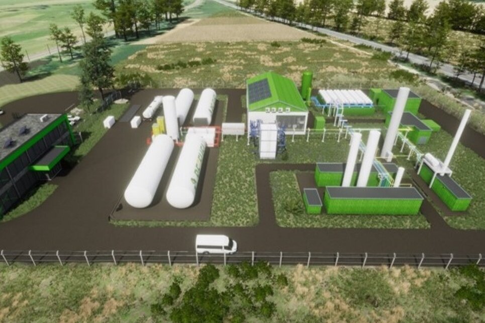 Bio-LNG plant for the production of the climate-neutral fuel REEFUEL